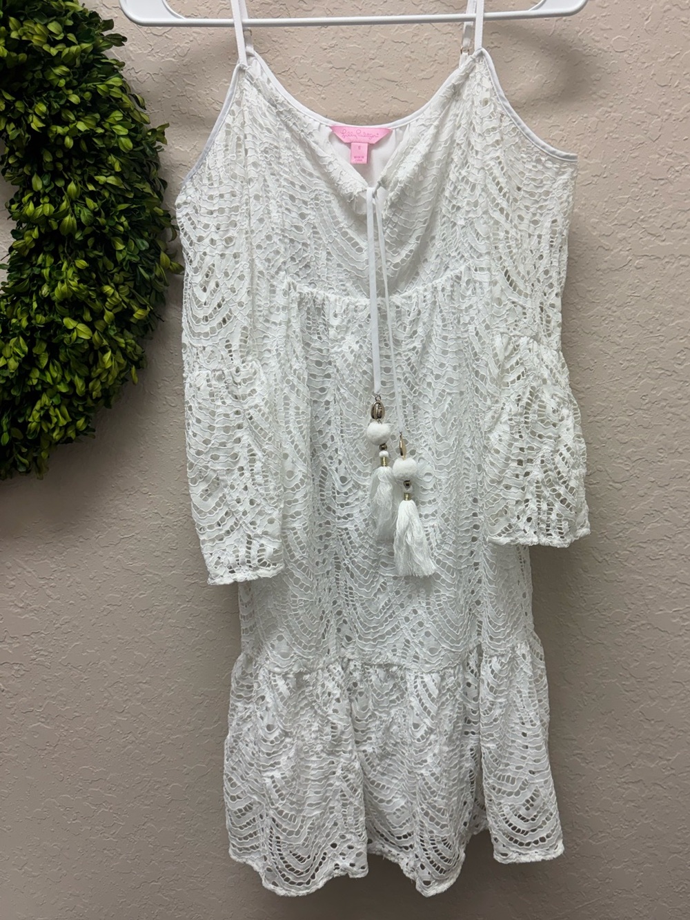 Lilly Pulitzer White Lace Dress, size Small